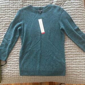 Talbots 100% cashmere Teal Crew Neck Sweater
